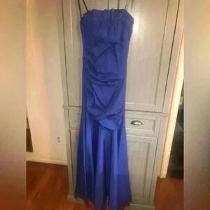 B. Darlin Strapless blue gown